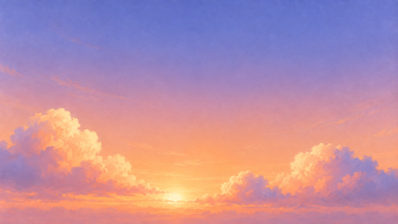Soft clouds drifting across an open sky