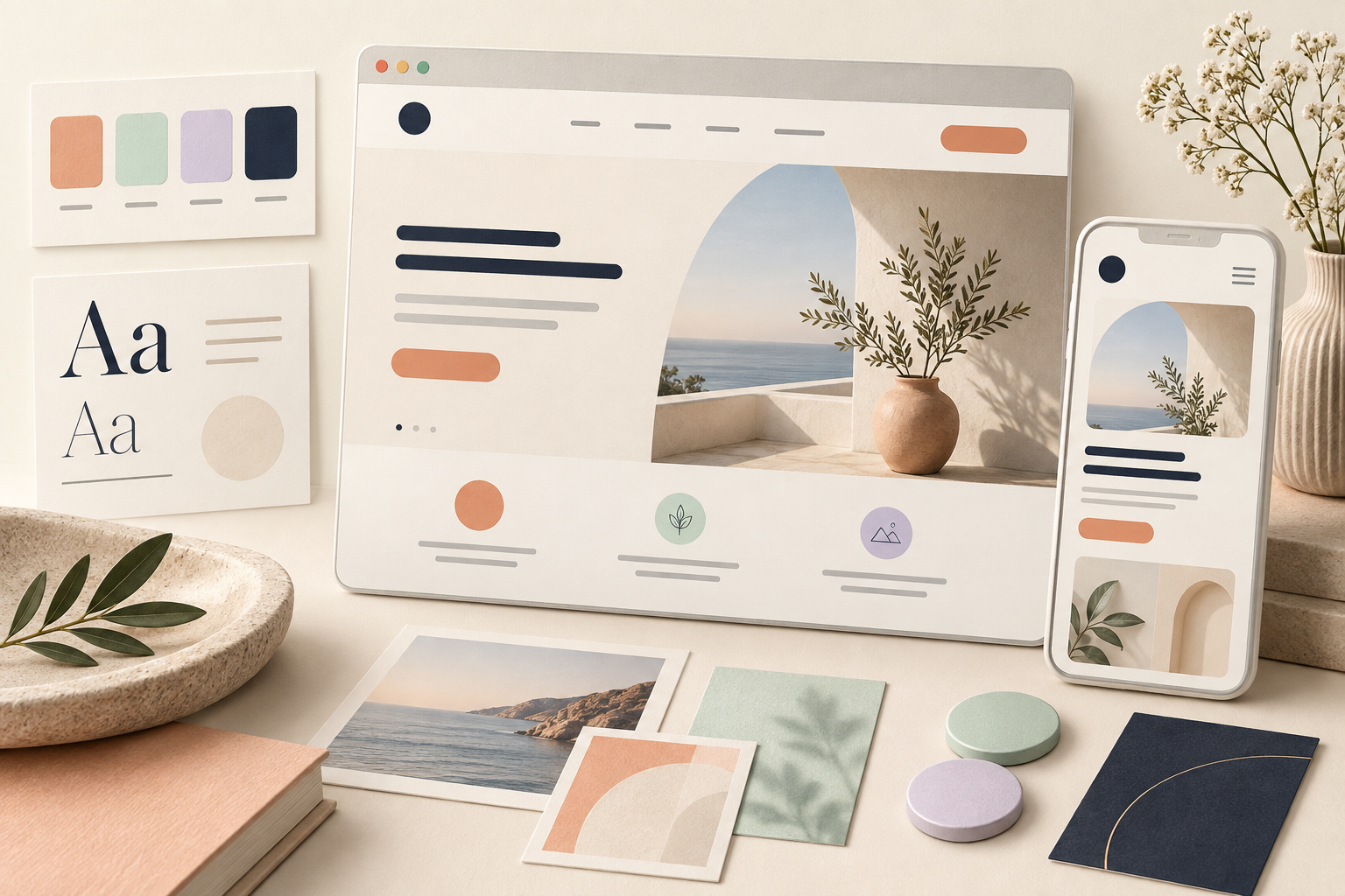 Coordinated brand identity and website redesign