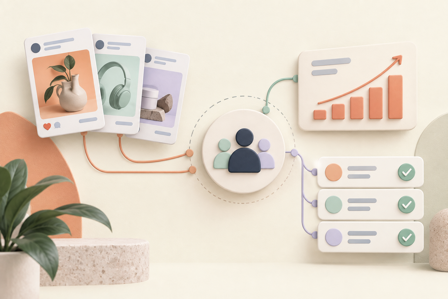 Paid social campaigns connected to audiences and lead inquiries